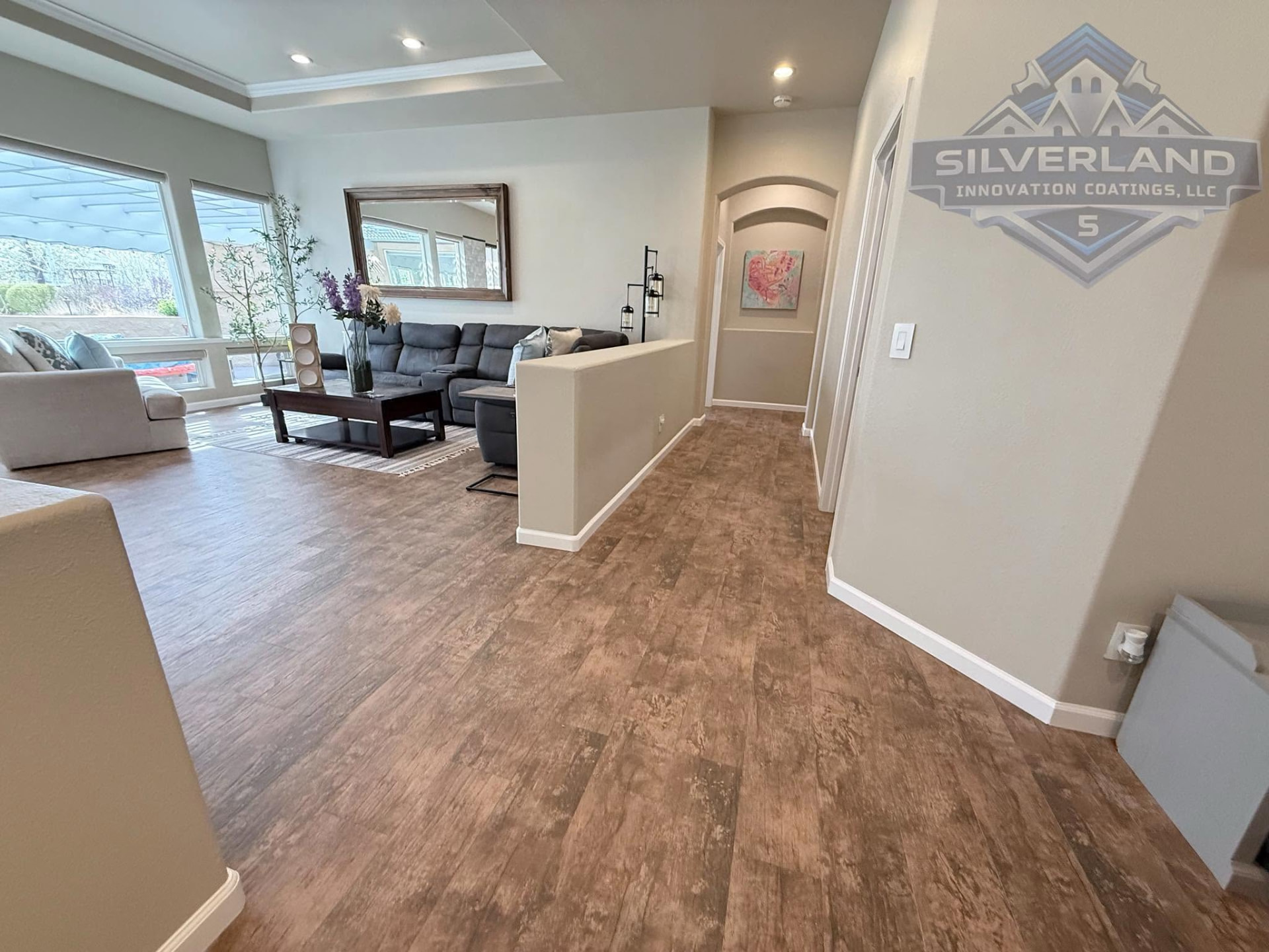 Interior repaint with fresh baseboards and clean lines
