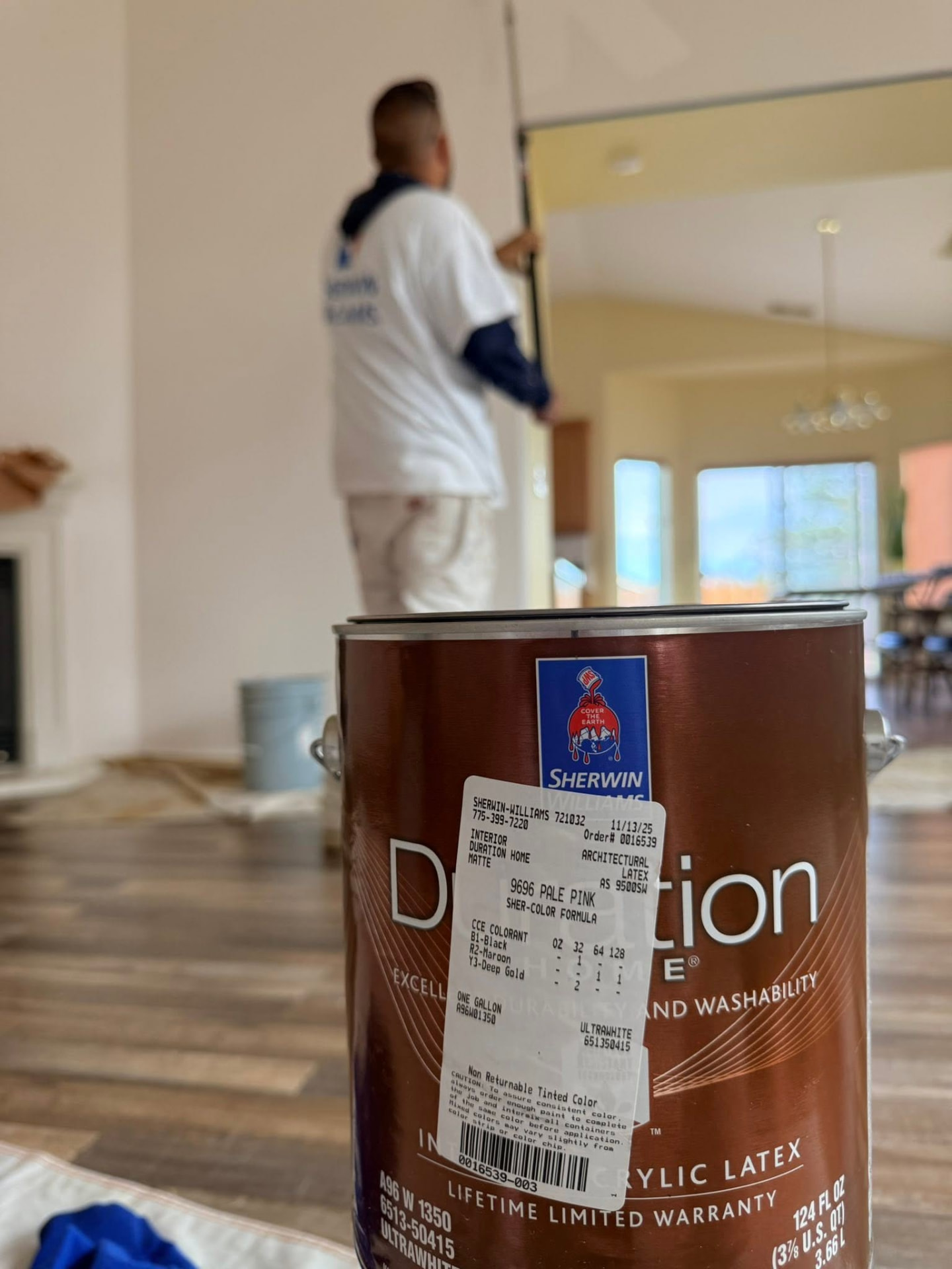 Our crew on an occupied-home interior repaint
