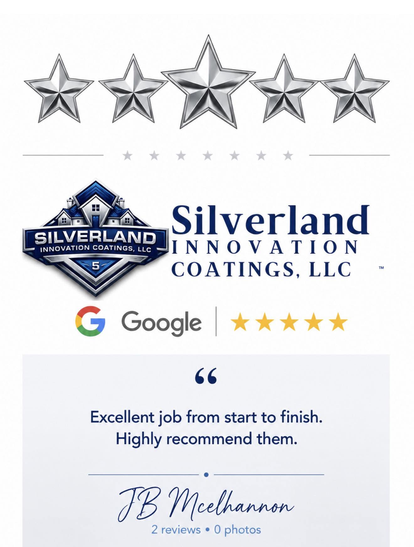 Five-star Google review from JB Mcelhannon